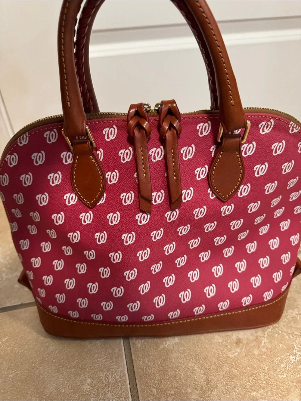 Dooney & Bourke Washington Nationals Signature Logo Dome Satchel